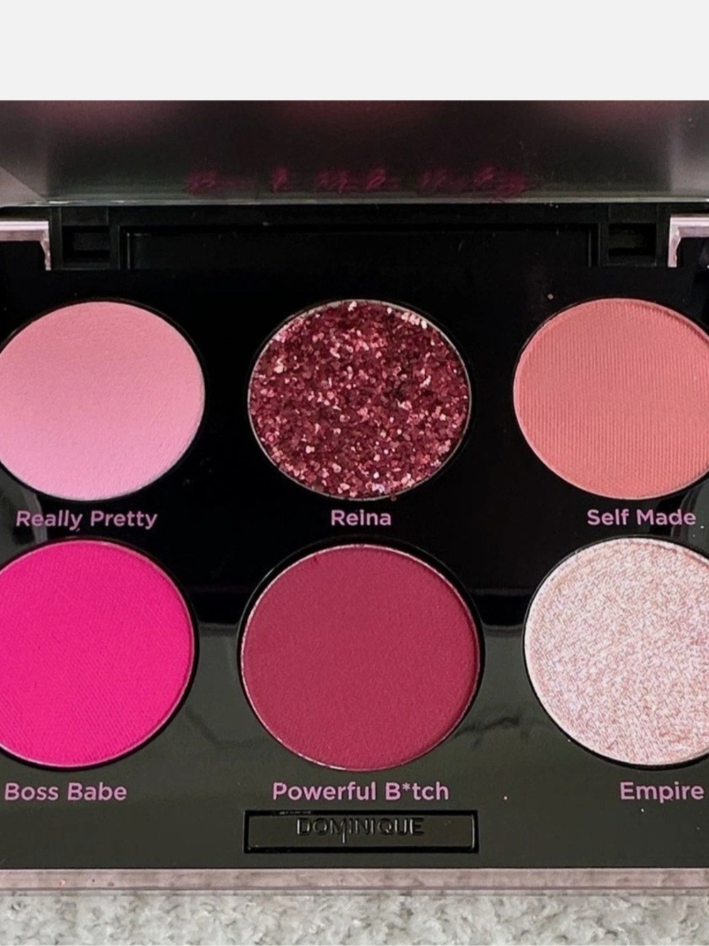 Dominique Pink Collage Eyeshadow Palette - Assorted Pink Tones - Picture 4 of 5